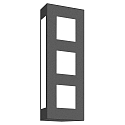 Udend�rs wall luminaire AQUA TRILO 3-fold, firkantet E27 IP44, antracit