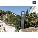  Outdoor floor luminaire, stainless steel with house numbers (cut out), IP44, 80cm, 2G11 (incl.)