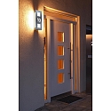 CMD Creative Metalldesign Belyst husnummer AQUA TRILO SENSOR - HOUSE NR CUTTED 2-fold, f�rdiglavet, med bev�gelsesdetektor E27 IP44, rustfrit st�l