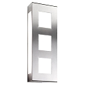 Udend�rs wall luminaire AQUA TRILO 3-fold, firkantet E27 IP44, rustfrit st�l