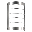 Udend�rs wall luminaire lang, halvrund E27 IP44, rustfrit st�l