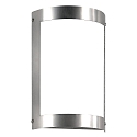 Udend�rs wall luminaire 1-fold, lang, halvrund, med sensor IP44, rustfrit st�l 