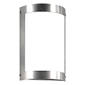 Udend�rs wall luminaire lang, halvrund E27 IP44, rustfrit st�l