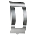 Udend�rs wall luminaire AQUA QUADRAT firkantet, med bev�gelsesdetektor, buet E27 IP44, rustfrit st�l b�rstet