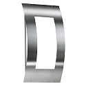 Udend�rs wall luminaire AQUA QUADRAT firkantet, buet E27 IP44, rustfrit st�l b�rstet