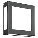 Outdoor LED wall luminaire AQUA LEGENDO, IP44, 12W 3000K 1200lm, stainless steel / opal glass, anthracite