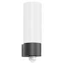 Udend�rs wall luminaire AQUA WALL cylindrisk, med bev�gelsesdetektor E27 IP44, antracit