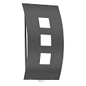 Udend�rs wall luminaire AQUA TOMA med bev�gelsesdetektor, konveks E27 IP44, antracit