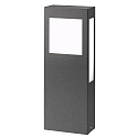 Udend�rs stativlampe AQUA PAULO 40CM firkantet, flad 2G11 IP44, antracit d�mpbar