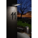 CMD Creative Metalldesign Solar outdoor wall luminaire with motion detector + night light, IP54, stainless steel / opal glass, anthracite