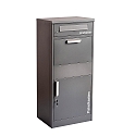 Brevkasse 112 X 50 X 37CM firkantet, lige, med pakkebakke, med l�s, antracit