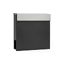 CMD Creative Metalldesign Postkasse med avisholder INOX BAR - OPTIONAL USE justerbar, med l�s, antracit, rustfrit st�l