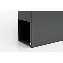CMD Creative Metalldesign Postkasse med avisholder INOX BAR - OPTIONAL USE justerbar, med l�s, antracit, rustfrit st�l