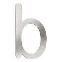 Husnumre b lille, rustfrit st�l b�rstet