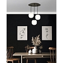 Casablanca pendant luminaire ACAI 16 3 flames, round E27 IP20, mat, opal white dimmable