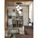 Casablanca pendant luminaire ACAI 16|21|26 5 flames, round E27 IP20, mat, opal white dimmable