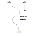 Pendant luminaire AIH, G9, IP20, white glossy