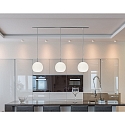 Casablanca Pendant luminaire BELL, 3x E27, IP20, opal white matt