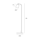 Casablanca Standerlampe CLAVIO, E27, IP20, Lava antracit, antracit