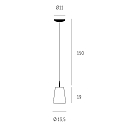 Casablanca pendant luminaire MESA 1 flame E27 IP20, mat, opal white dimmable