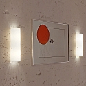 Casablanca Væglampe TUBO, 2x E14, IP20, opal hvid matt, nikkel matt