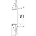 Deko-Light Loftmonteringsring ALTAIR, RUND, IP65, 12V DC, GU5.3 / MR16, maks. 50W, fast