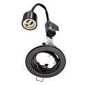 Deko-Light spot GU10 IP20, matt, signal black dimmable