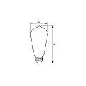 Philips Lyskilde Edison p�reformet MASTER VALUE ST64 GOLD E27 4W 250lm 1800K CRI 80 d�mpbar