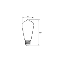 Philips Lyskilde Edison p�reformet MASTER VALUE ST64 CLEAR E27 5,9W 806lm 2700K CRI 90 d�mpbar