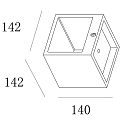 Deko-Light Gipsv�glampeOLGA, Up / Down, eckig, 220-240V AC / 50-60Hz, G9 max. 40W, malbar