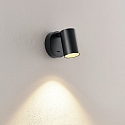 L�selampe CAN TILT ROUND USB rund, med afbryder, med USB-opladningsfunktion, kardanisk drejning GU10 IP20, sort 