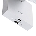 L�selampe CAN TILT SQUARE USB firkantet, med afbryder, med USB-opladningsfunktion, kardanisk drejning GU10 IP20, hvid 