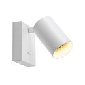 L�selampe CAN TILT SQUARE BASE MIX'N MATCH 1/3 firkantet, med afbryder, uden sk�rm, kardanisk drejning GU10 IP20, hvid 