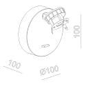 Deko-Light L�selampe CAN TILT ROUND USB BASE MIX'N MATCH 1/3 rund, med afbryder, uden sk�rm, med USB-opladningsfunktion
