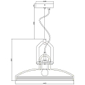 Deko-Light Deko-Light Beton Pendel CYGNI, � 40cm, k�deoph�ng 150cm, E27, m�rkegr�
