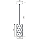 Deko-Light Pendant luminaire ASTEROPE LINEAR, E27, matt black