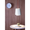 Deko-Light Plaster pendant luminaire TWISTER I, E14 max. 25W, white with red cable