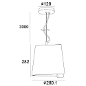 Deko-Light Gips Pendel TWISTER II, E27 maks. 40W, hvid med r�d kabel