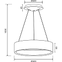 Deko-Light Pendel SCULPTORIS 40 CCT DIM CCT Switch, ringform IP20, mat, kulsort d�mpbar