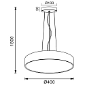 Deko-Light pendant luminaire MENKAR 40 IP20, silver