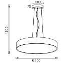 Deko-Light pendant luminaire MENKAR 60 IP20, black