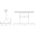 Deko-Light Pendel LED PANEL firkantet IP40, hvid aluminium d�mpbar