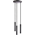 Pendel SLIM DIM 3-flammer, rund, UGR < 19 IP20, kulsort d�mpbar