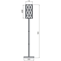 Deko-Light Floor lamp ASTEROPE LINEAR, � 21cm, height 160cm, E27, black