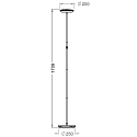 Standerlampe BERMUDA, 100-240V AC/50Hz, 18W, sort gr�