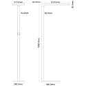 Deko-Light Standerlampe OFFICE ONE MOTION up / down, til VDU-arbejdsstation, d�mpbar, med bev�gelsesdetektor, med lysstyrkesensor IP20