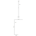 Deko-Light Standerlampe OFFICE THREE MOTION CCT SWITCH up / down, til VDU-arbejdsstation, CCT Switch, d�mpbar, med bev�gelsesdetektor