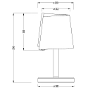 Deko-Light Plaster table lamp TWISTER, G9 max. 25W, white with red cable