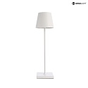 Deko-Light battery table lamp SHERATON I dimmable IP54, white dimmable