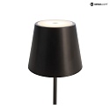 Deko-Light battery table lamp SHERATON I dimmable IP54, black dimmable
